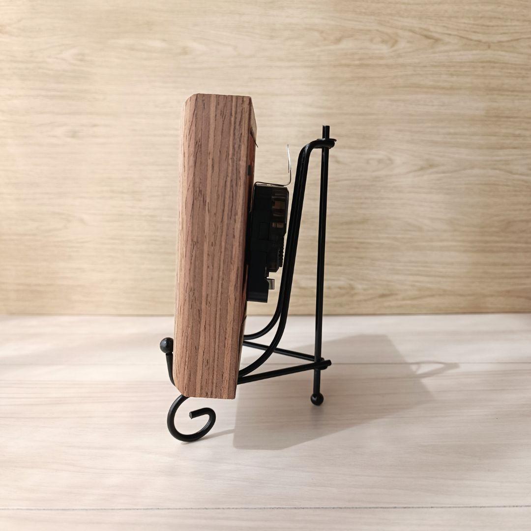 黒猫と花のアートタイル時計 | 9枚目