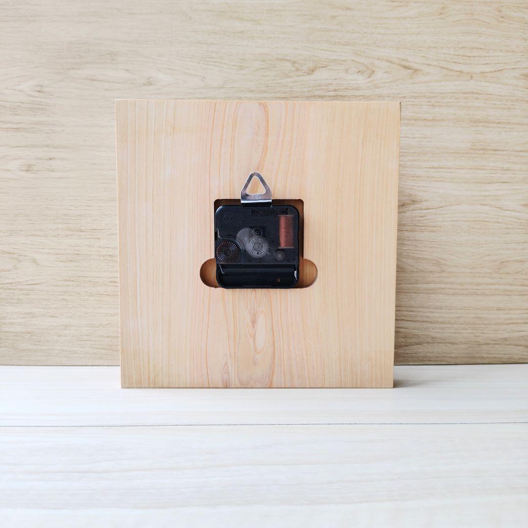 富士ひのきフレーム白馬と花の時計 ハンドメイドアートタイル　馬　午 | 6枚目