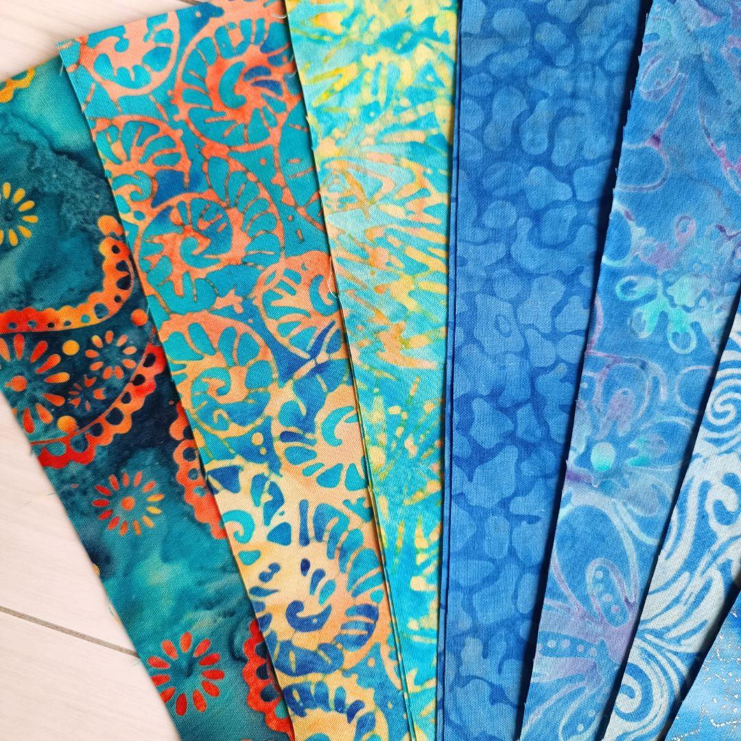 カラフル輸入生地　パッチワークキルト生地 ハンドメイド バティックテキスタイル1 | 3枚目