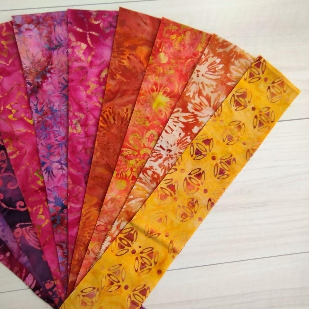カラフル輸入生地 パッチワーク キルト カッティング生地 ハンドメイド バティック テキスタイル8 生地 染物 | 4枚目