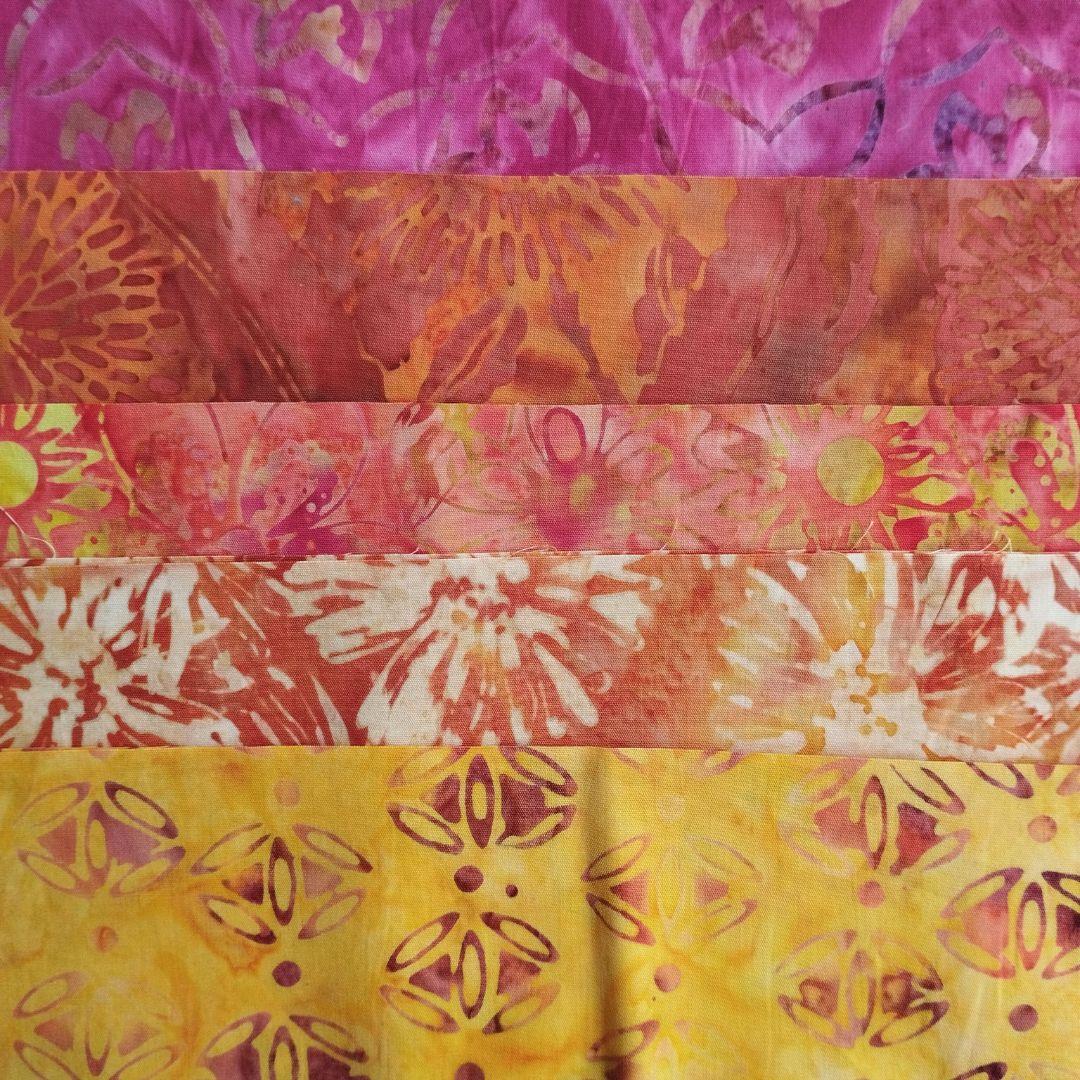 カラフル輸入生地 パッチワーク キルト カッティング生地 ハンドメイド バティック テキスタイル8 生地 染物 | 6枚目