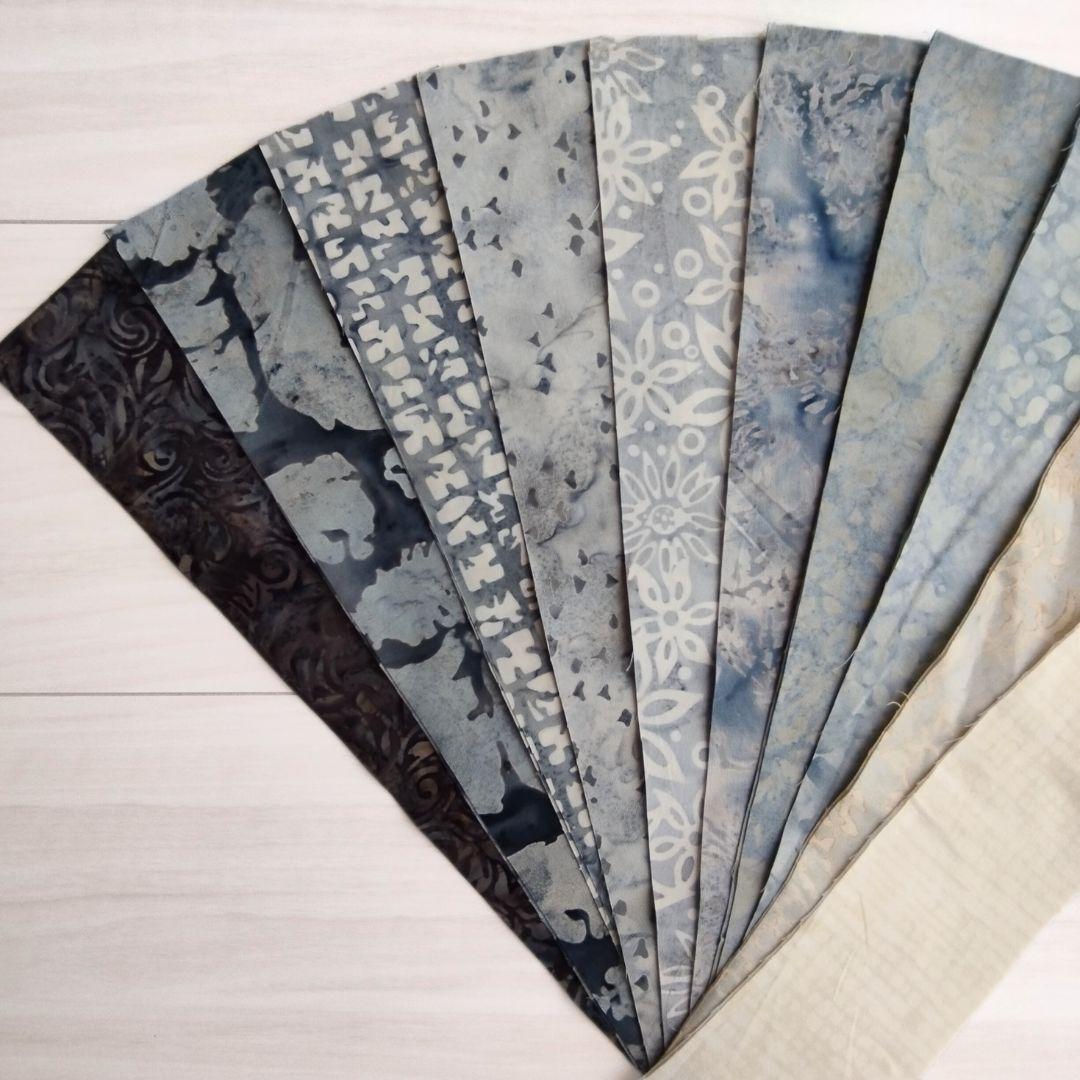 1点物 パッチワーク キルト カッティング生地 ハンドメイド バティック テキスタイル9 生地 染物 カットクロス | 3枚目