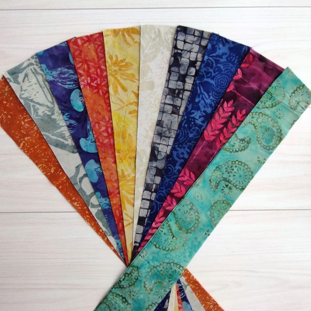 1点物 パッチワーク キルト カッティング生地 ハンドメイド バティック テキスタイル11 生地 染物 カットクロス | 2枚目