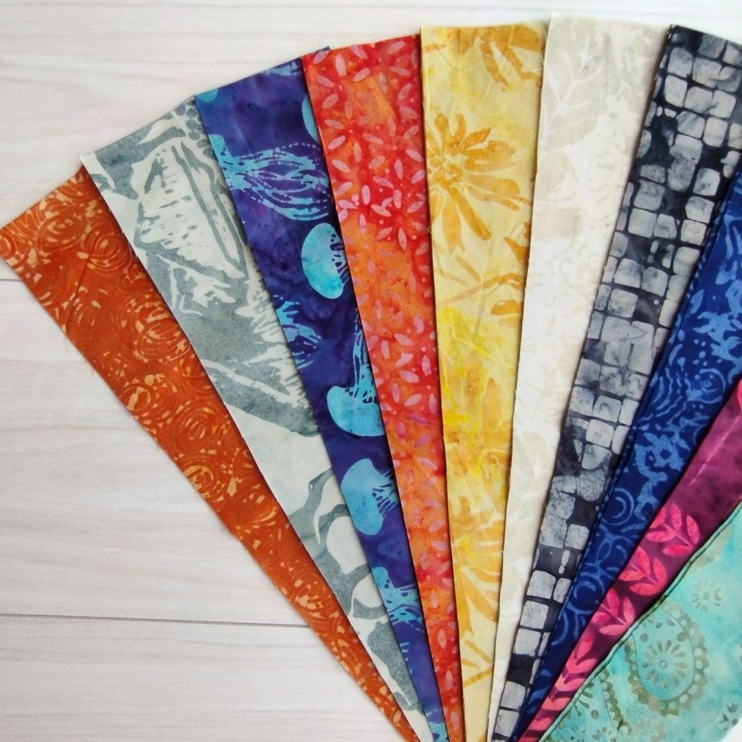 1点物 パッチワーク キルト カッティング生地 ハンドメイド バティック テキスタイル11 生地 染物 カットクロス | 3枚目