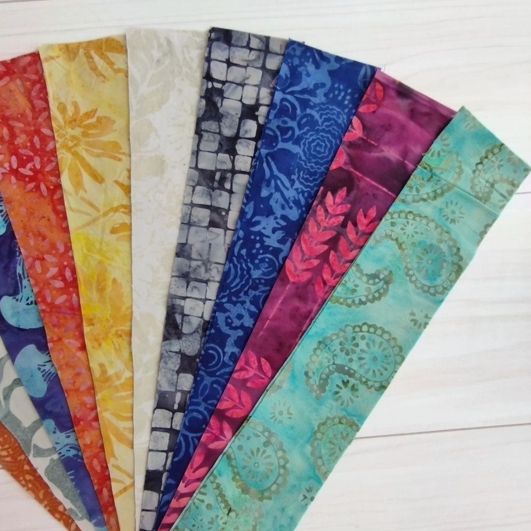 1点物 パッチワーク キルト カッティング生地 ハンドメイド バティック テキスタイル11 生地 染物 カットクロス | 4枚目