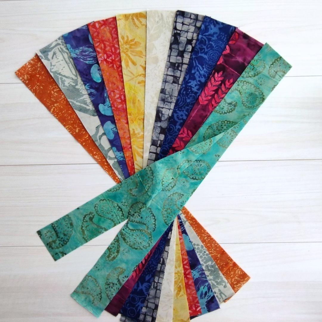 1点物 パッチワーク キルト カッティング生地 ハンドメイド バティック テキスタイル11 生地 染物 カットクロス | 5枚目