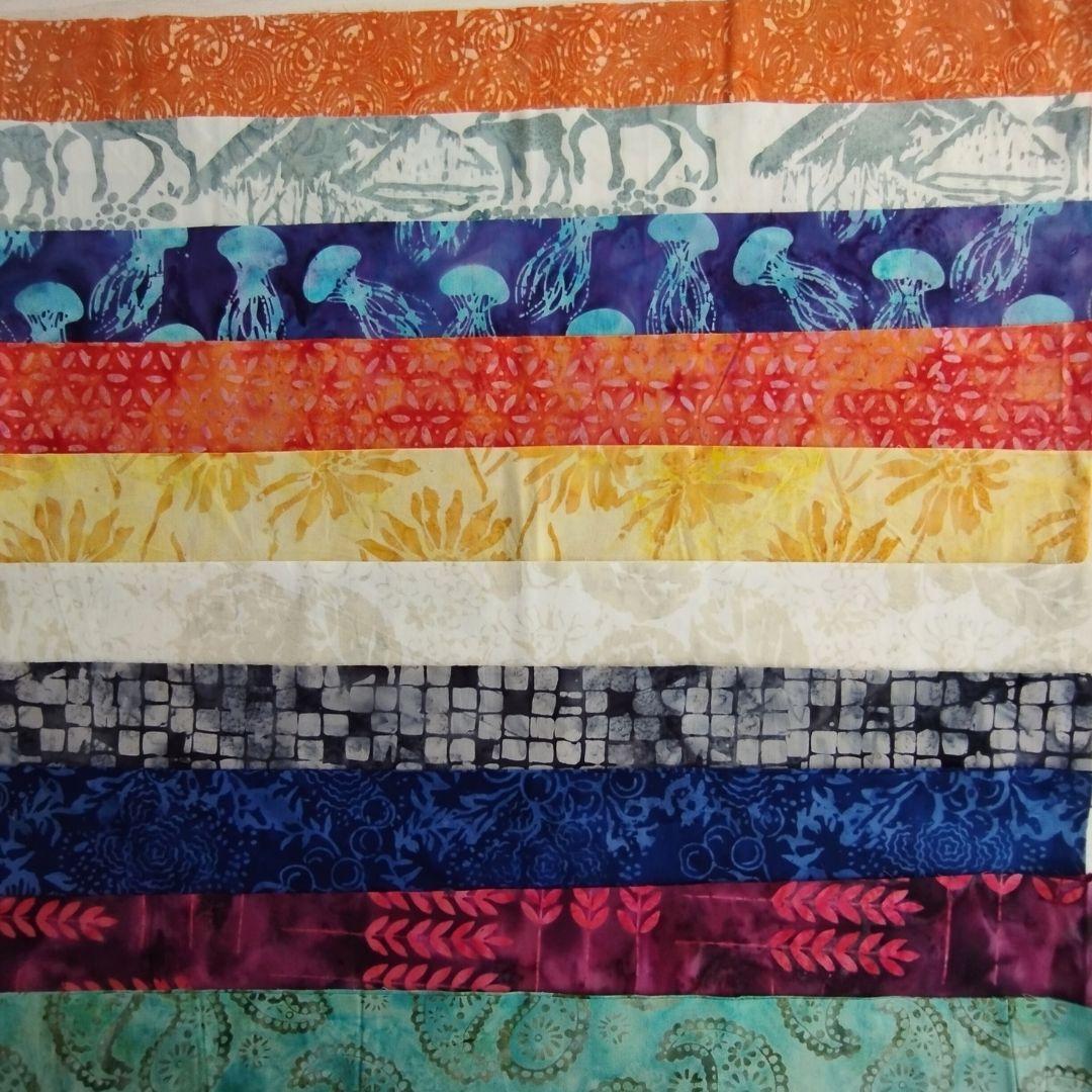 1点物 パッチワーク キルト カッティング生地 ハンドメイド バティック テキスタイル11 生地 染物 カットクロス | 8枚目