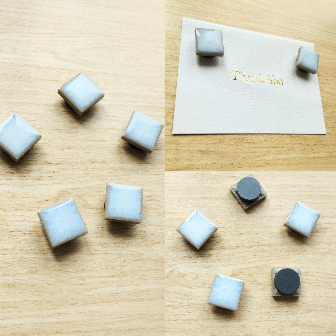 8色展開 夏色海色のタイルマグネット 同色5個セット seaブルー サンドホワイト ライトブルー モザイクタイル | 2枚目