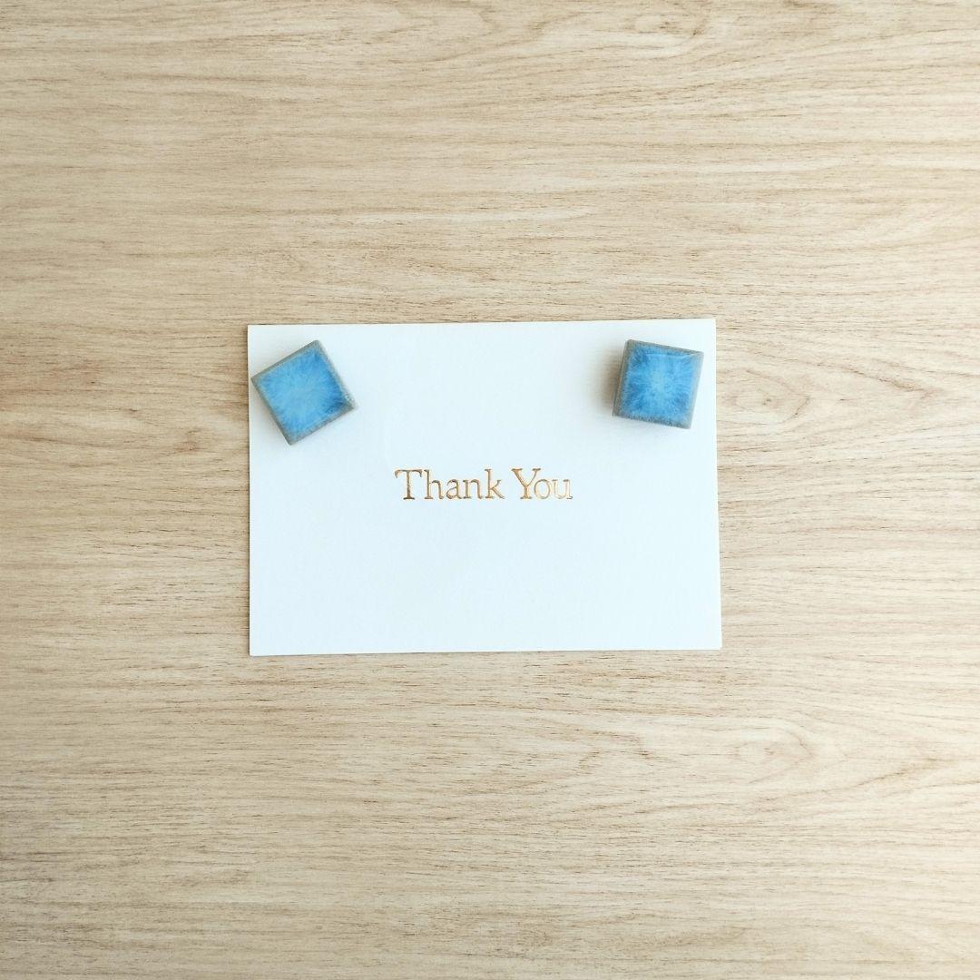 爽やかな色のタイルマグネット 8色展開 同色5個セット seaブルー クリア ライトブルー モザイクタイル