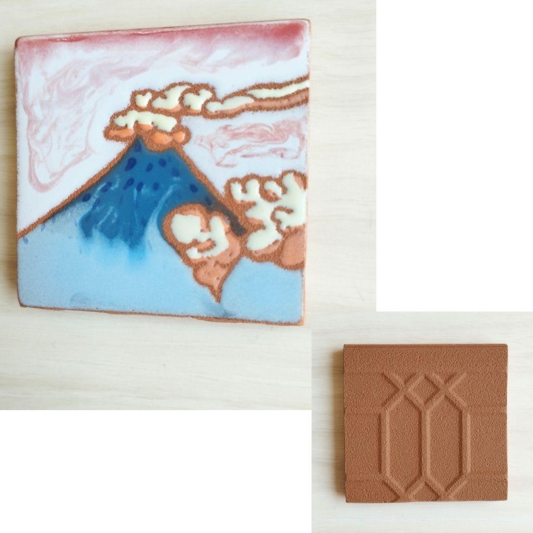 富士山タイル５cm ハンドメイドタイル 浮世絵　ユニーク | 9枚目