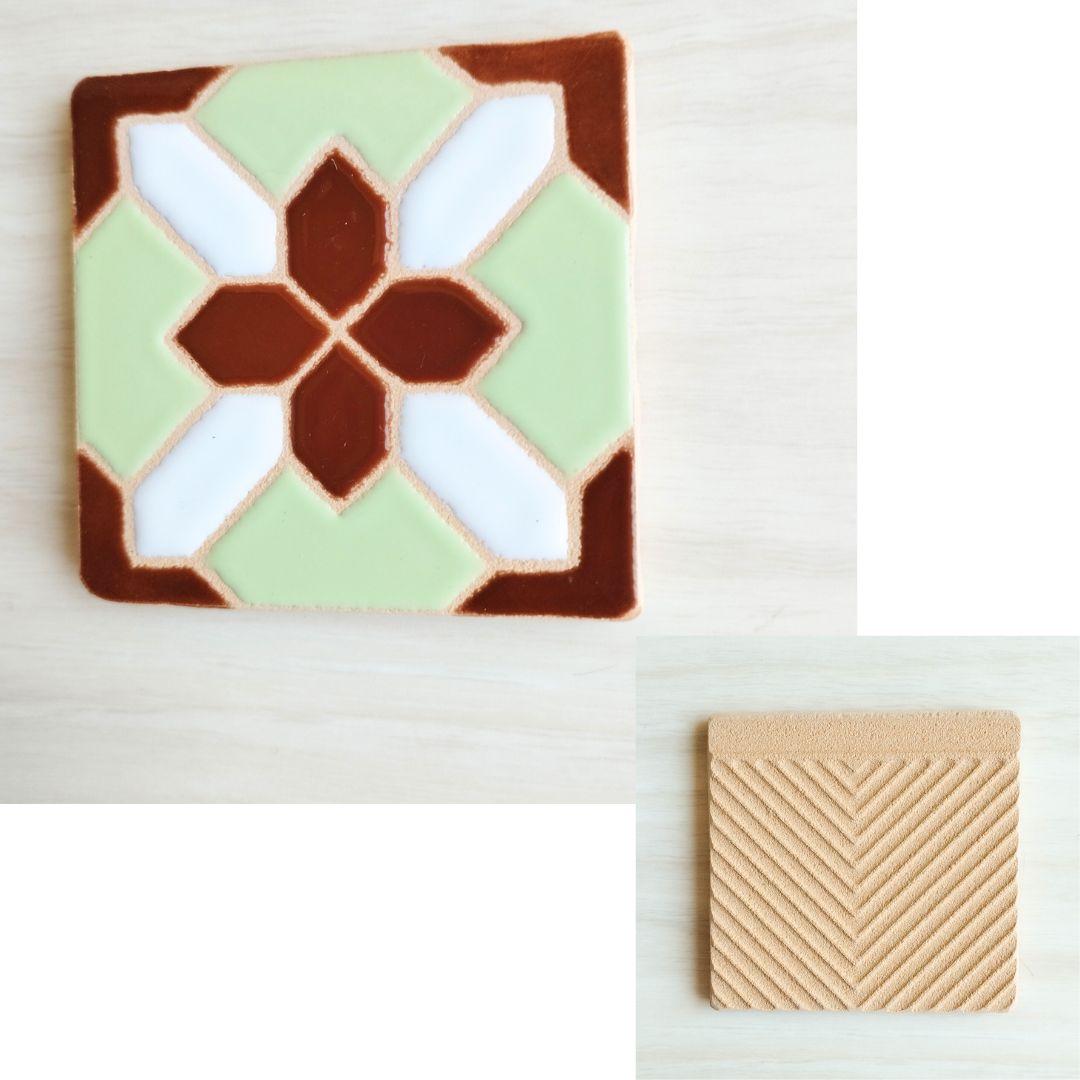 かわいい 小さめタイル5cm角 ハンドメイドアートタイル マグネット加工無料 | 5枚目