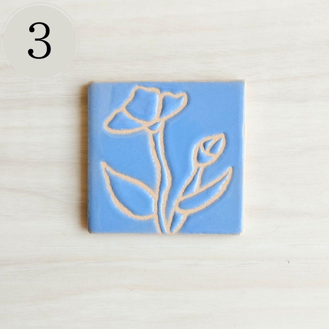 かわいい 小さめタイル5cm角 ハンドメイドアートタイル マグネット加工無料 | 6枚目