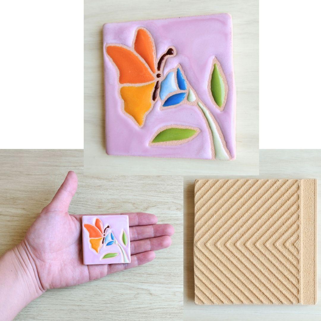 かわいい 小さめタイル5cm角 ハンドメイドアートタイル マグネット加工無料 | 9枚目