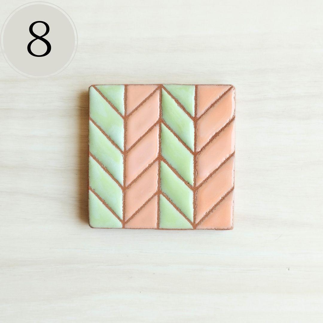 1点物 かわいい 小さめタイル5cm角 ハンドメイドアートタイル マグネット加工無料 | 4枚目