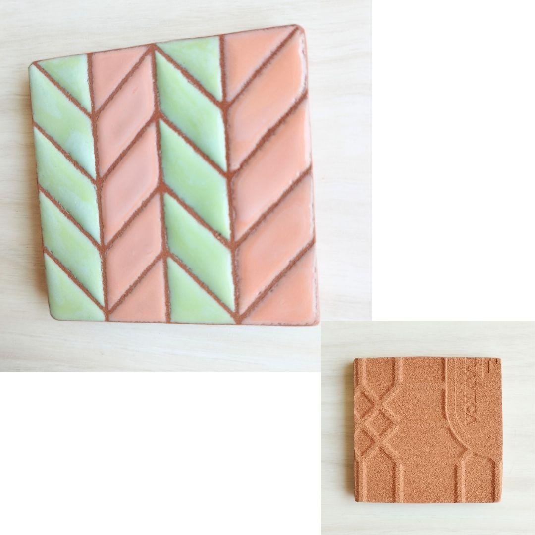 1点物 かわいい 小さめタイル5cm角 ハンドメイドアートタイル マグネット加工無料 | 5枚目