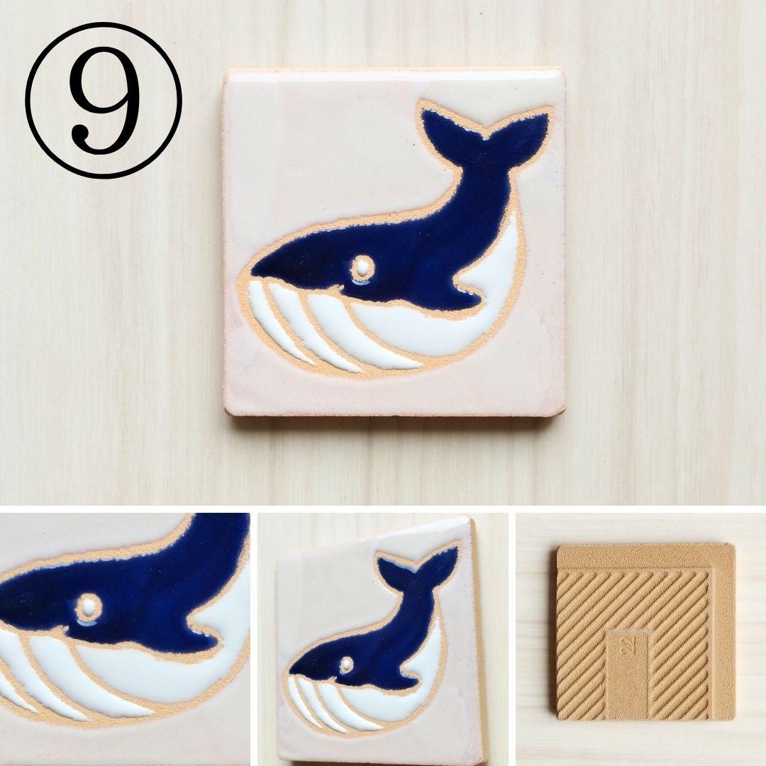 生き物シリーズタイル 無料マグネット加工 ヘラクレスオオカブト イルカ クジラ 蝶 ハンドメイドアートタイル | 11枚目