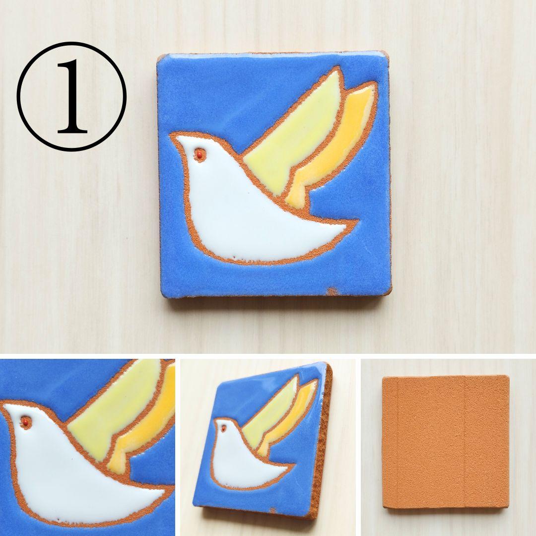 生き物シリーズタイル 無料マグネット加工 ヘラクレスオオカブト イルカ クジラ 蝶 ハンドメイドアートタイル | 3枚目