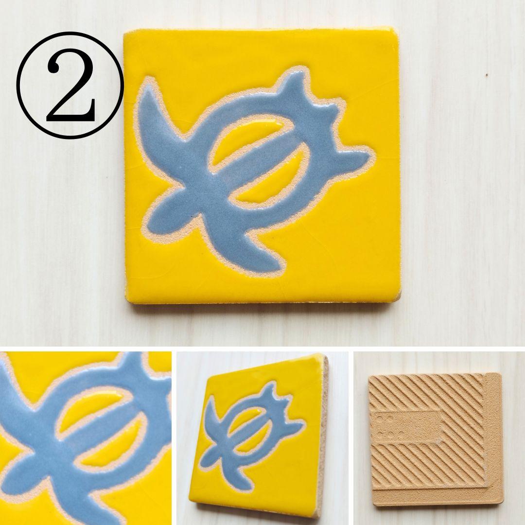 生き物シリーズタイル 無料マグネット加工 ヘラクレスオオカブト イルカ クジラ 蝶 ハンドメイドアートタイル | 4枚目