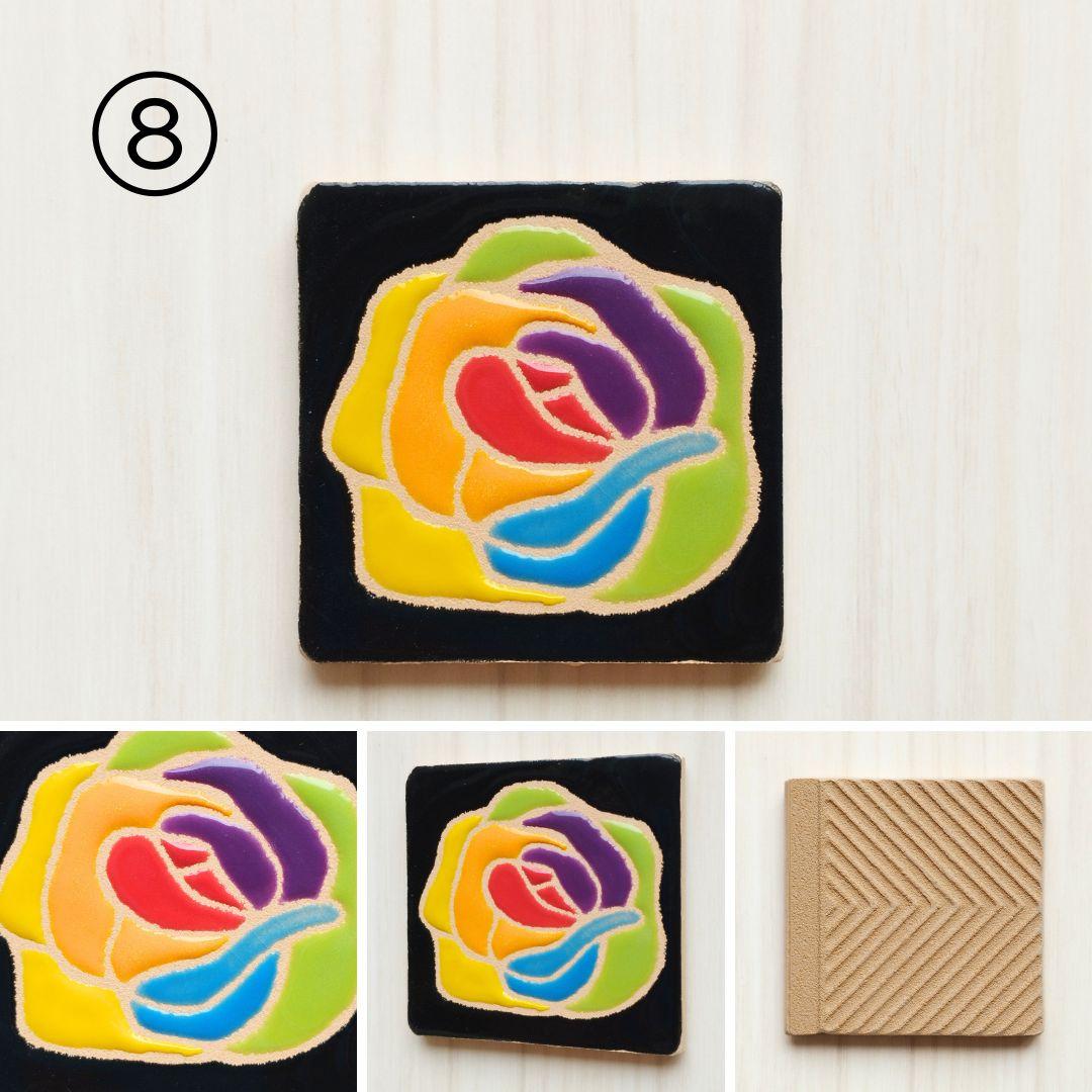 花柄タイル フラワーシリーズ 桜 パンジー バラ レインボー ひまわり | 10枚目