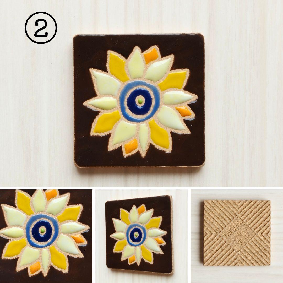 花柄タイル フラワーシリーズ 桜 パンジー バラ レインボー ひまわり | 4枚目