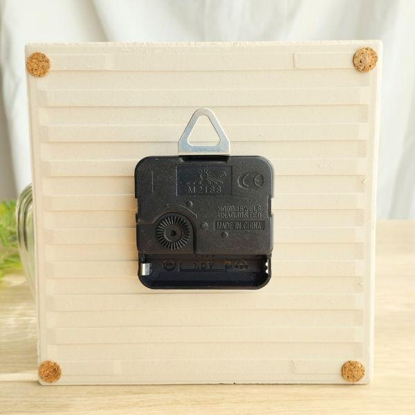 美濃焼タイル時計①クリームブラウン②ブラウン | 8枚目