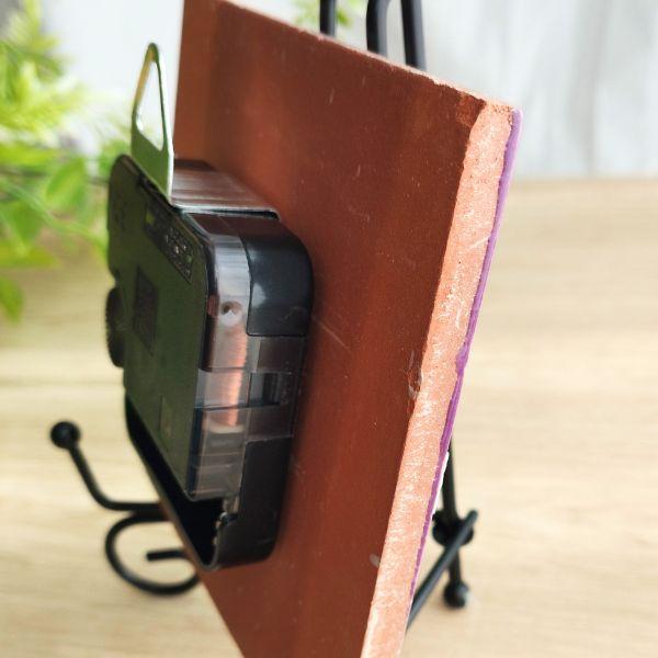 鮮やかなメキシコタイル＆美濃焼モザイクタイル時計パープル | 8枚目