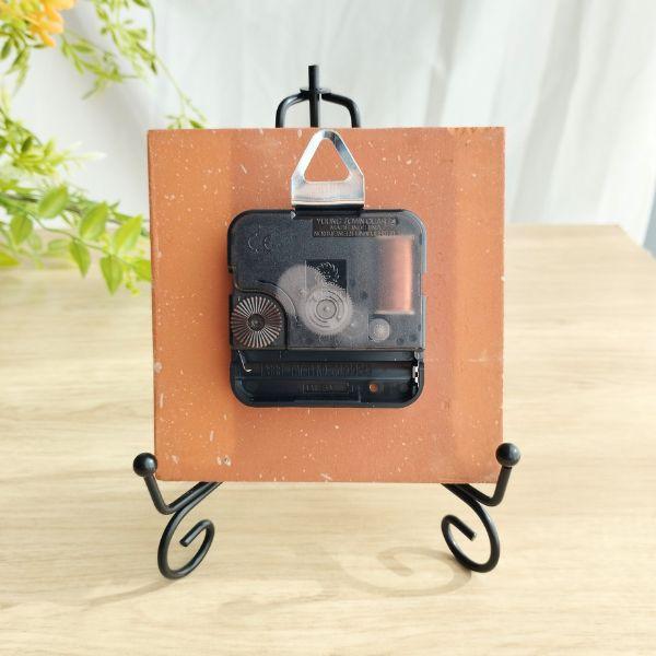 鮮やかなメキシコタイル＆美濃焼モザイクタイル時計 イエロー | 7枚目