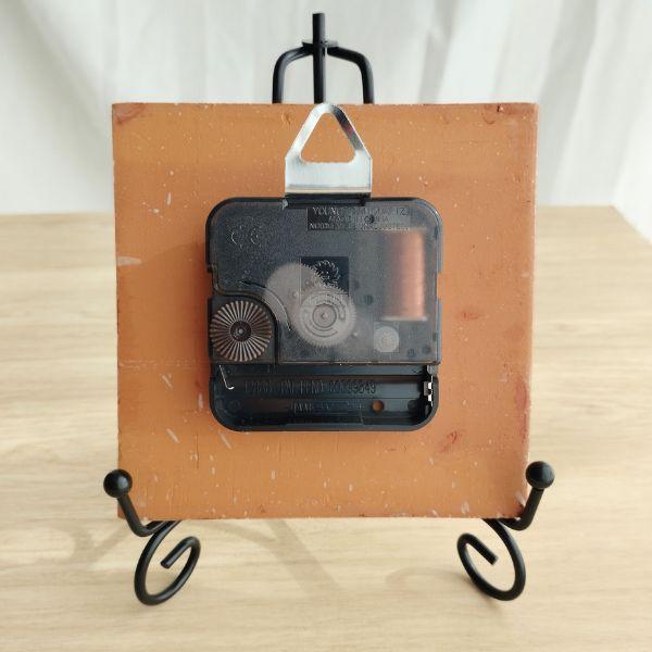 太陽のようなオレンジメキシコタイル＆美濃焼モザイクタイル時計 オレンジ | 7枚目