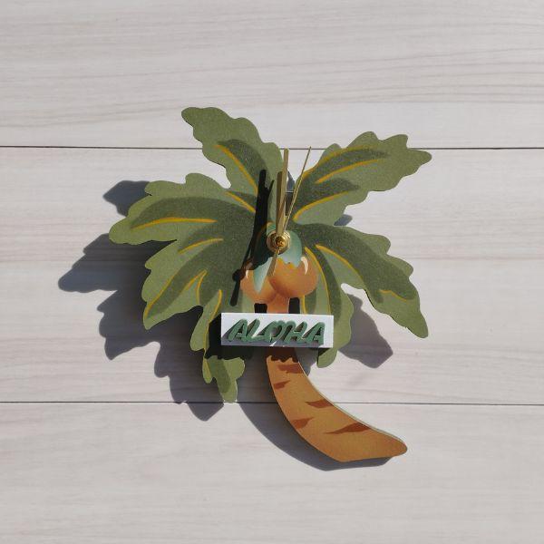 南国気分感じるヤシの木のハワイアン時計