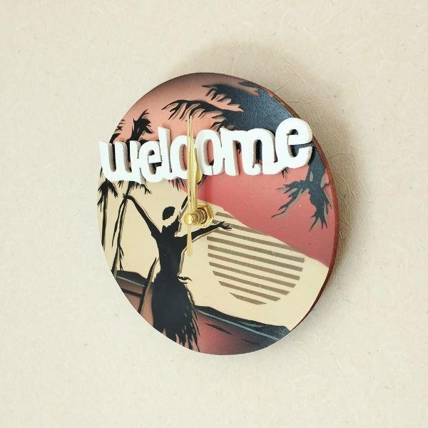 フラガールモチーフのハワイアン時計 サンセット | 4枚目