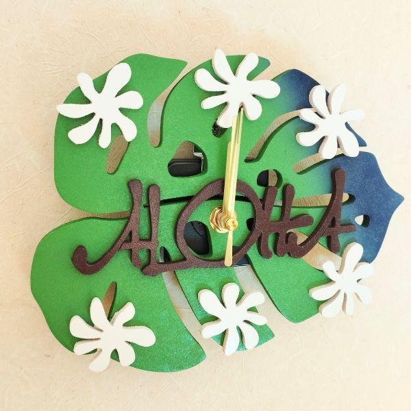 南国感あふれるモンステラハワイアン時計 | 3枚目