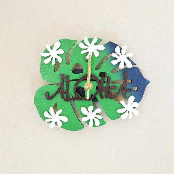 南国感あふれるモンステラハワイアン時計 | 4枚目