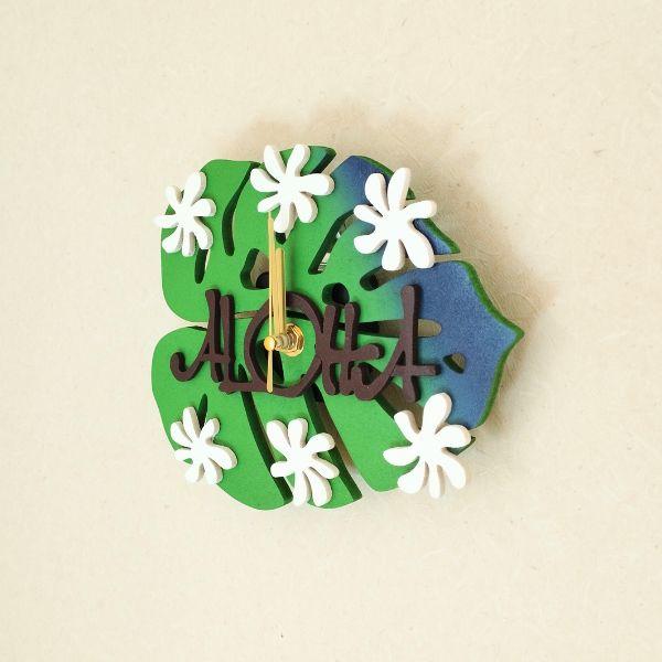 南国感あふれるモンステラハワイアン時計 | 5枚目