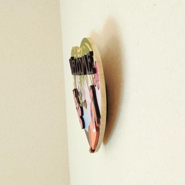 ハワイの景色　ハートのフラガールデザインハワイアン時計 | 4枚目