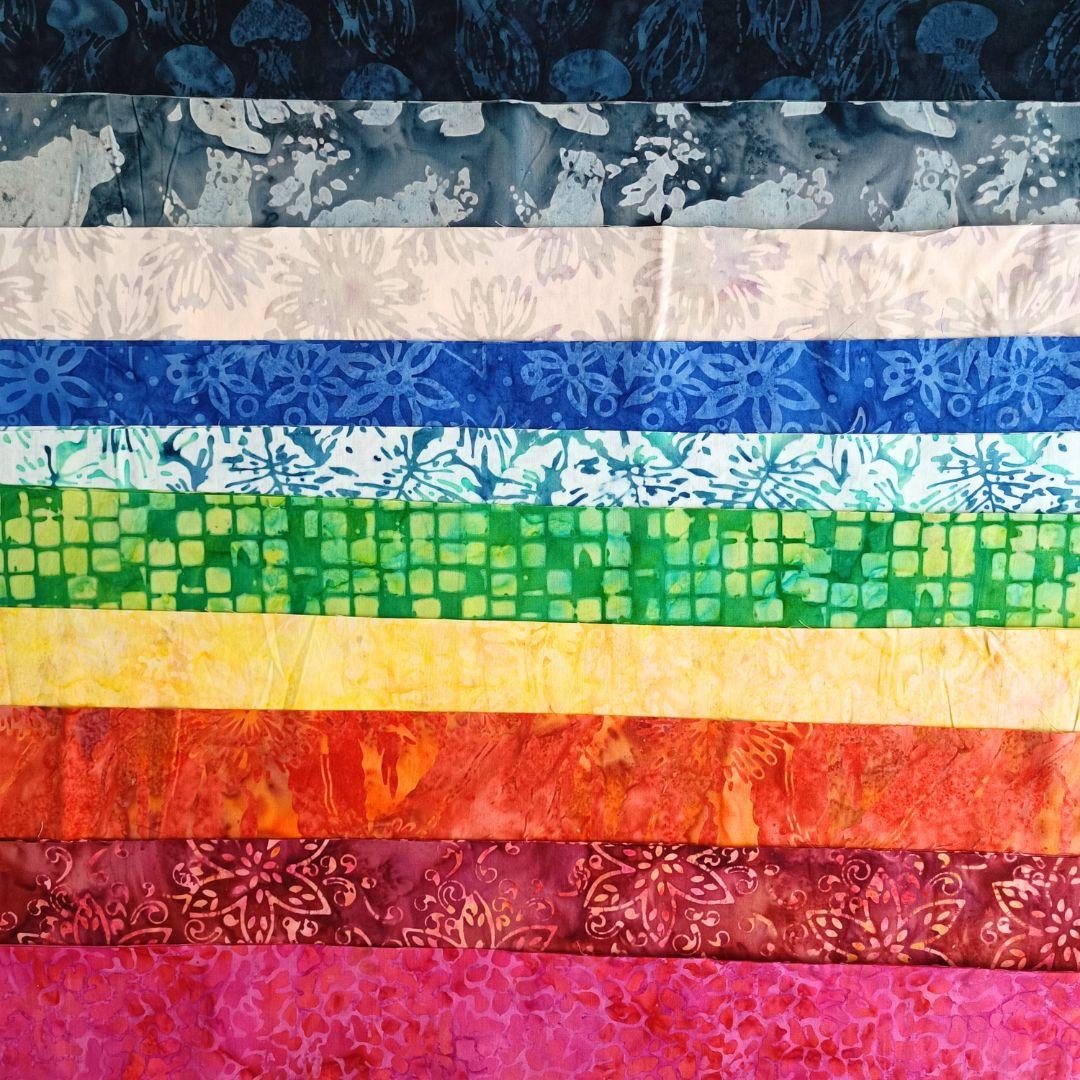 再販不可 パッチワークキルト生地 ハンドメイド バティック テキスタイル2 生地 染物 カットクロス | 8枚目