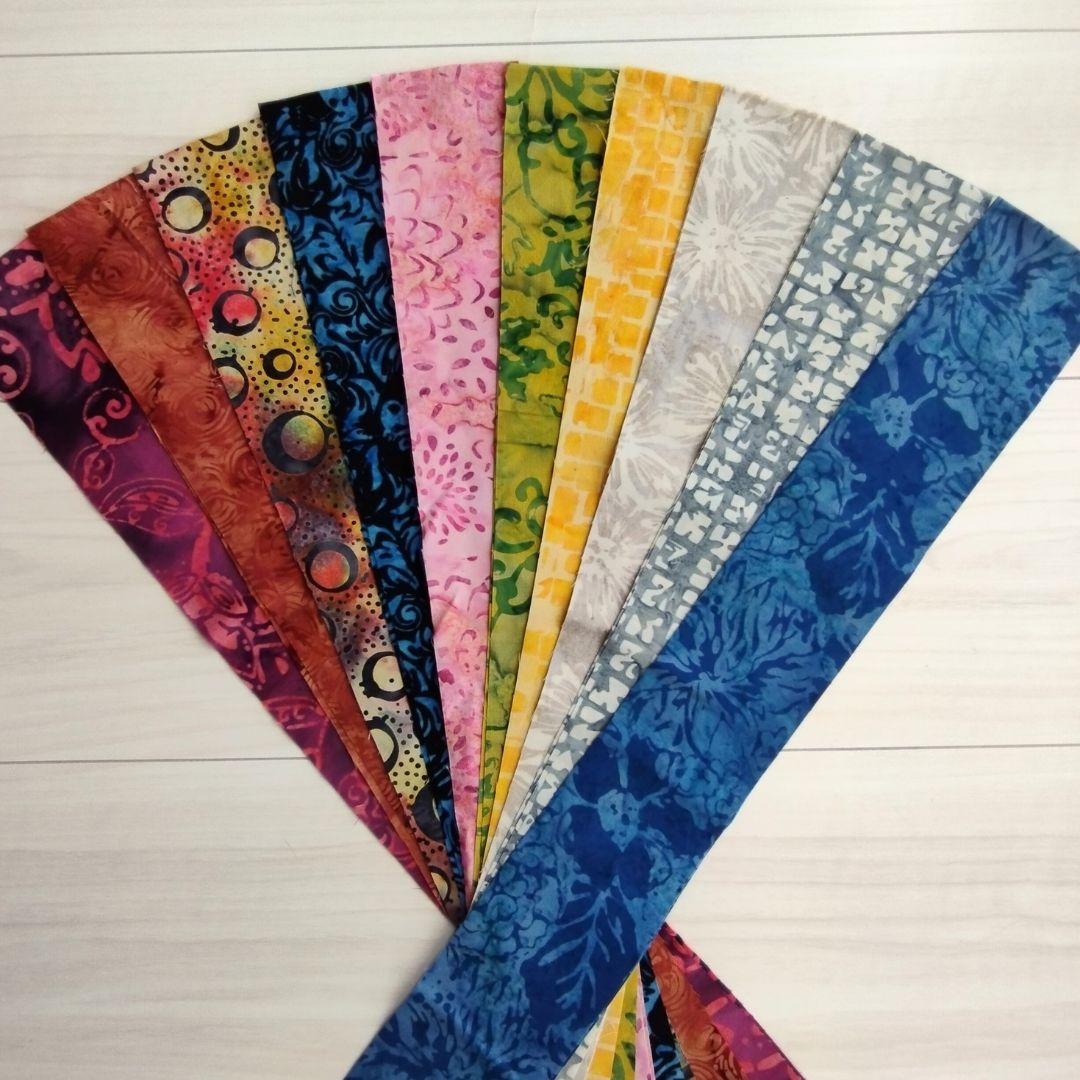 多様に使えるカッティング生地 パッチワーク キルト ハンドメイド バティック テキスタイル7 生地 染物 カットクロス | 2枚目