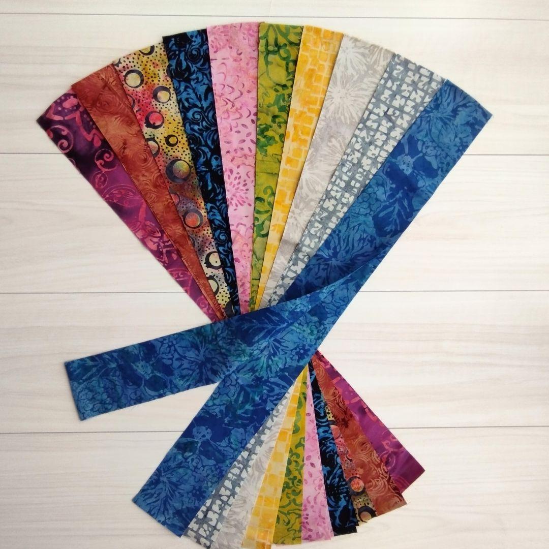 多様に使えるカッティング生地 パッチワーク キルト ハンドメイド バティック テキスタイル7 生地 染物 カットクロス | 3枚目